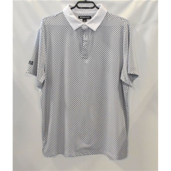 MEN'S MICHAEL KORS WHITE GOLF SHIRT SIZE L