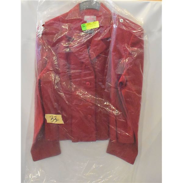 NEW LADIES SIZE 7 RED BLAZER BY LEGEND POP