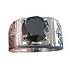 Image 2 : SZ 8.5 3.27 CT BLACK MOISSANITE 925S RING