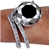 Image 1 : SZ 7.5 6.15CT BLACK MOISSANITE 925 SILVER RING