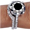 Image 2 : 5 CT BLACK MOISSANITE 925S BRIDAL RING SZ 7