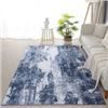 Image 1 : NEW BRICHOEE 6X9FT ABSTRACT NAVY & GRAY AREA RUG