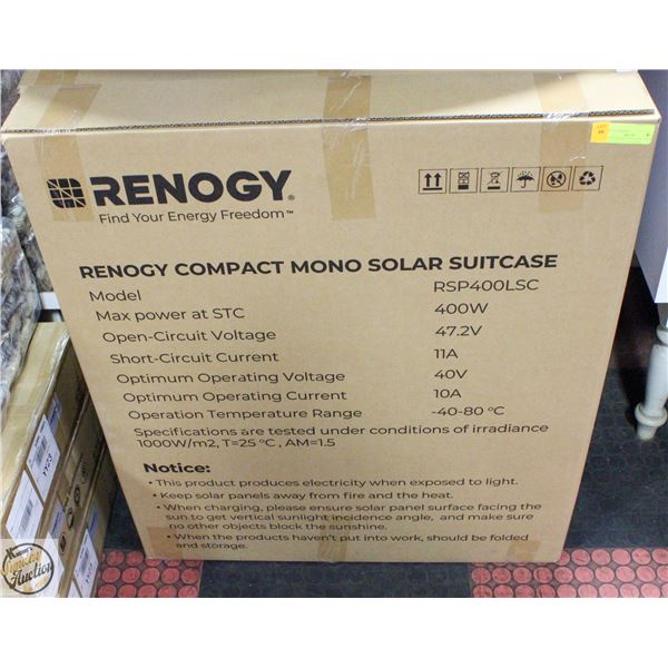 BRAND NEW RENOGY 400W SOLAR PANEL SUITCASE PORTABL