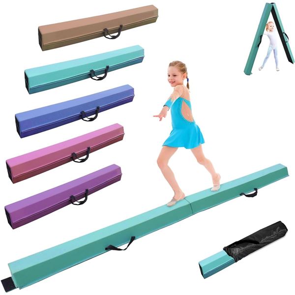 NEW GREEN BALANCE BEAM FOR KIDS 8FT