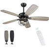 Image 1 : NEW W BOX MELKELEN FARMHOUSE CEILING FAN BLACK