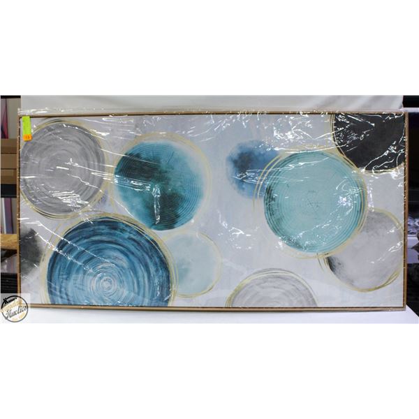 NEW ABSTRACT WALL ART CIRCLES 24 X 48"