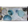 Image 1 : NEW ABSTRACT WALL ART CIRCLES 24 X 48"