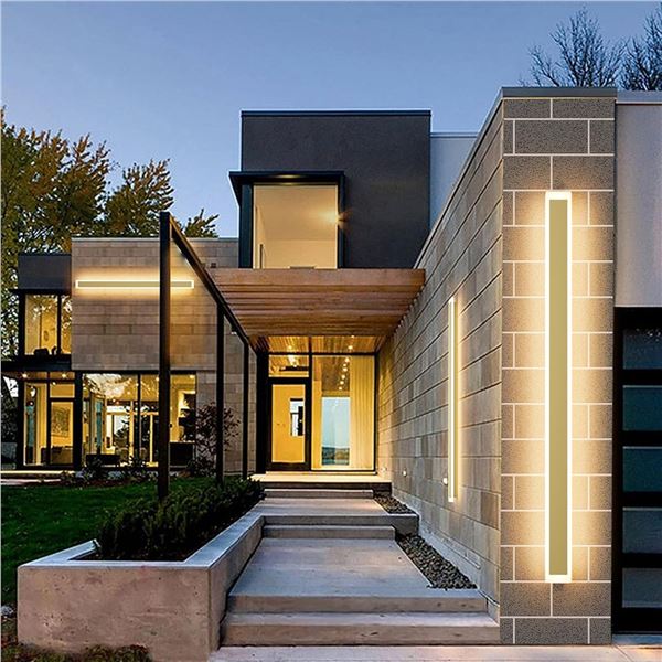 NEW 2PK AIPSUN 47" OUTDOOR LED WALL LIGHT FIXTURES