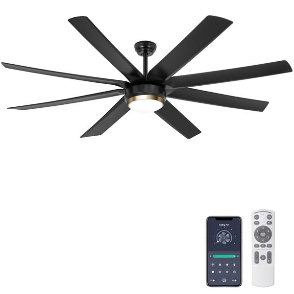 NEW WITH BOX OHNIYOU CEILING FAN WITH LIGHT 70"