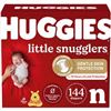 Image 1 : NEW 144 DIAPERS HUGGIES LITTLE SNUGGLERS NEWBORN