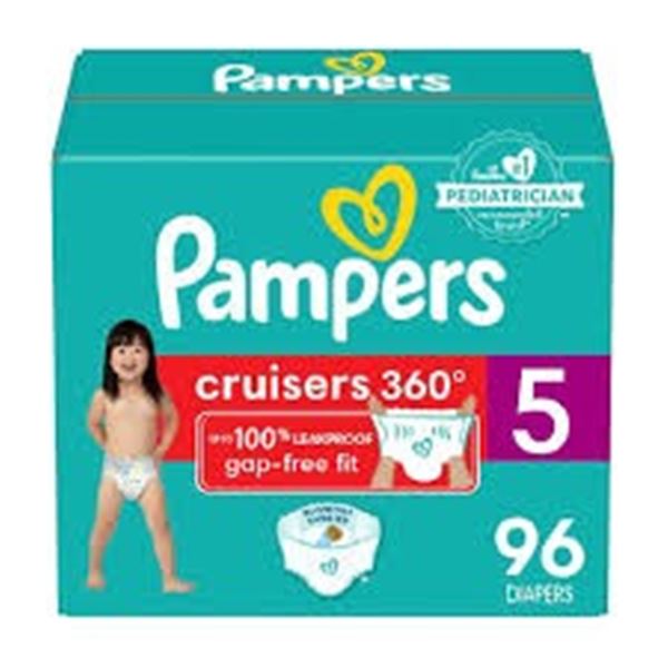 NEW 96 DIAPERS PAMPERS CRUISERS 360 SIZE 5
