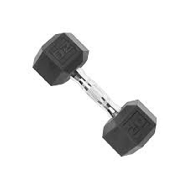 NEW CAP DUMBBELL 20LB RUBBER COATED HEX