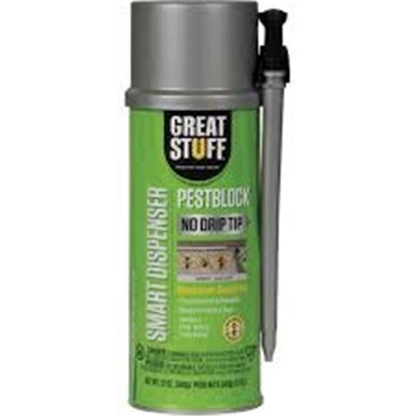 NEW 12 OZ GREAT STUFF PESTBLOCK REUSABLE GRAY FOAM