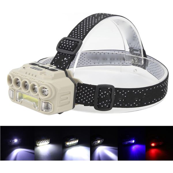 MOTION SENSOR RECHARGEABLE 7 LED+ COB HEADLAMP