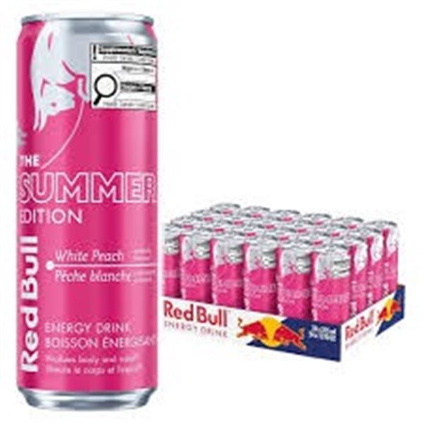 NEW 23 X 355ML RED BULL WHITE PEACH