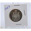 Image 1 : 1963 CANADIAN SILVER HALF DOLLAR