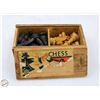 Image 1 : ANTIQUE CHESS GAME IN WOODEN BOX