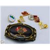 Image 1 : LOT OF 6 COLLECTABLE PINS & BELT BUCKLE