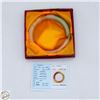 Image 1 : #3267-COLORED JADE BANGLE WITH CERTIFICATE