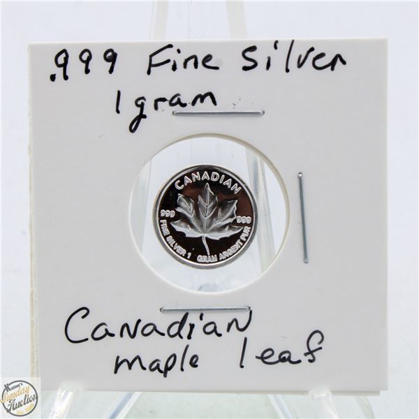 #3270-CANADIAN .999 FINE SILVER 1 GRAM WITH