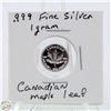 Image 1 : #3270-CANADIAN .999 FINE SILVER 1 GRAM WITH