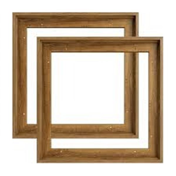 NEW 2PK FOLKOR 16 X 16" BROWN FRAME