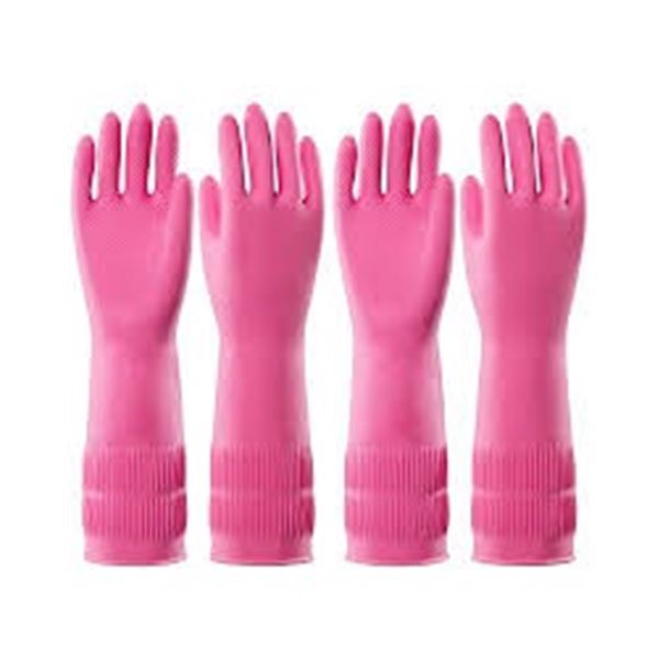 NEW 2 PAIRS PACIFIC PPE UNLINED LATEX GLOVES PINK