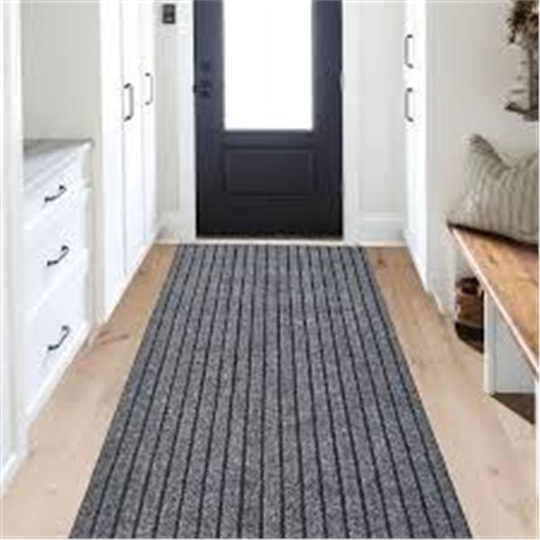 NEW ANTPOP RUNNER RUG 2 X 8FT OUTDOOR RUG GREY