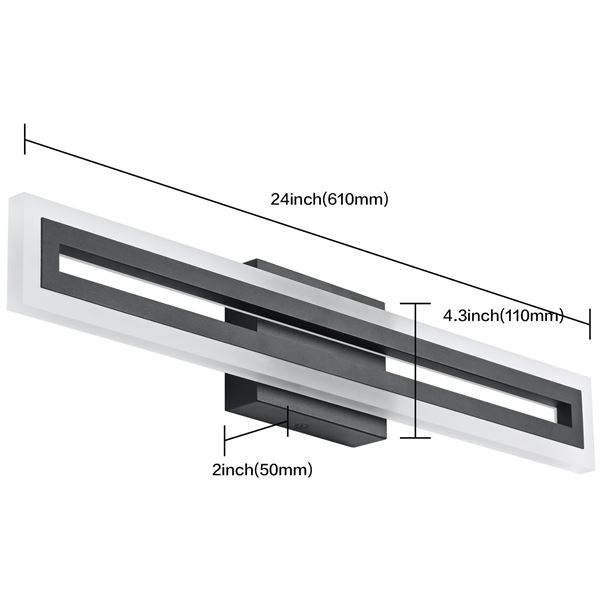 BRAND NEW SOLFART 24" MODERN LED BATHROOM VANITY