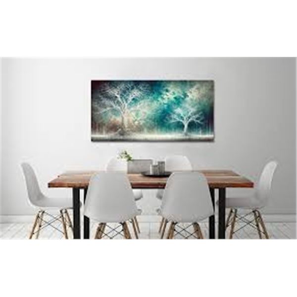 NEW ABSTRACT WHITE TREE CANVAS WALL ART 20 X 40"