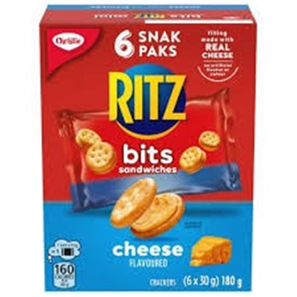 NEW 3 X 180G RITZ CHEESE SNACK PACKS