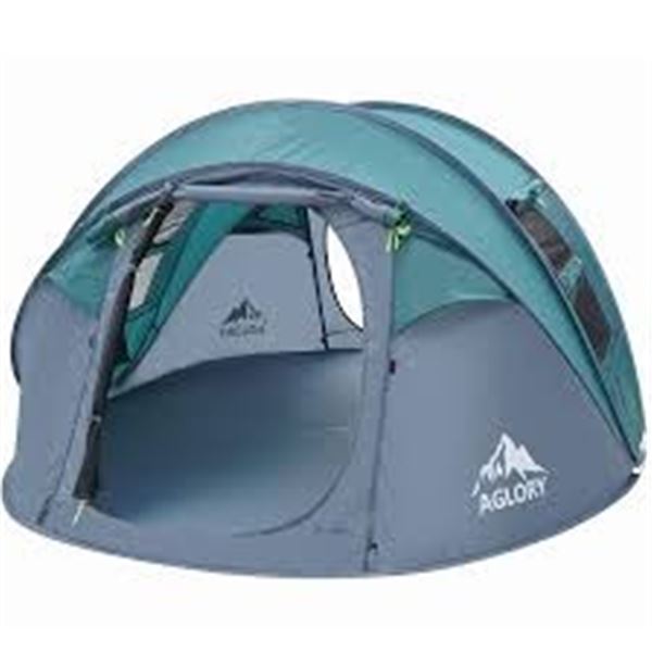 NEW REVENLO 4 PERSON EASY POP UP BASECAMP BLUE