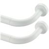 Image 1 : NEW 2PK LWIIOM MATTE WHITE WRAP AROUND CURTAIN ROD