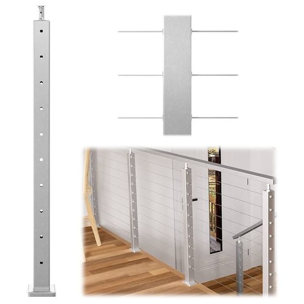 NEW MUZATA CABLE RAILING ADJUSTABLE TOP POST