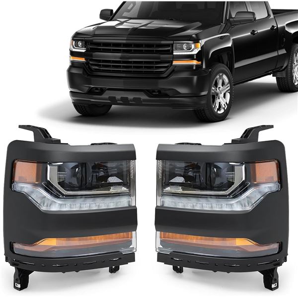 BRAND NEW MUNIRATER 1 PAIR HEADLIGHT 16-18 SILVERA