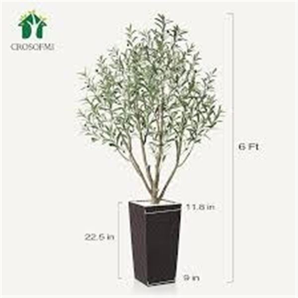 BRAND NEW CROSOFMI 6FT ARTIFICIAL OLIVE TREE BROWN