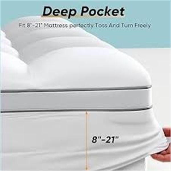 NEW MEMORY FOAM 8-21 INCH DEEP POCKET