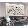 NEW FRAMED FLOWER CANVAS 60 X 120CM