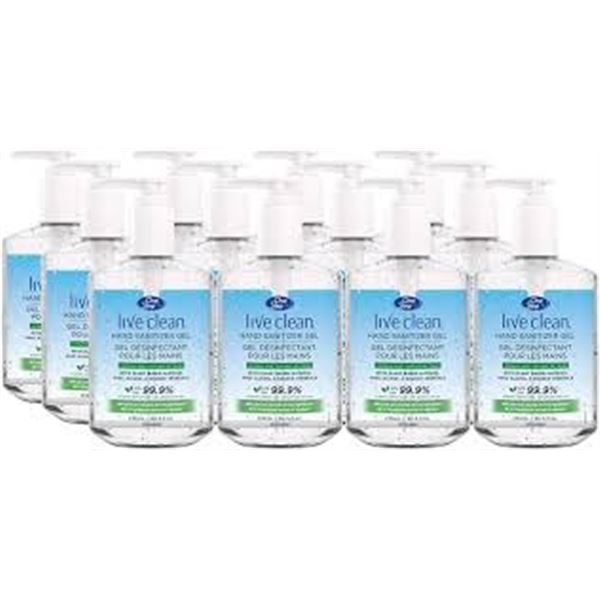 NEW 12 X 236ML LIVE CLEAN HAND SANITIZER