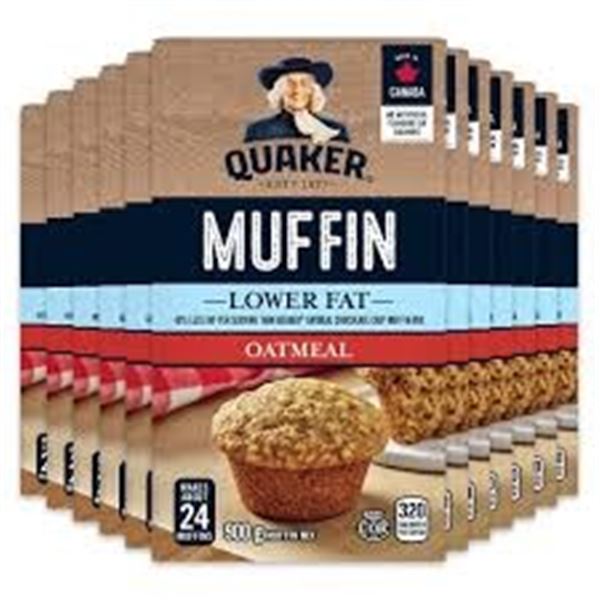 NEW 12 X 900G QUAKER OATMEAL MUFFIN MIX MULTIPACK