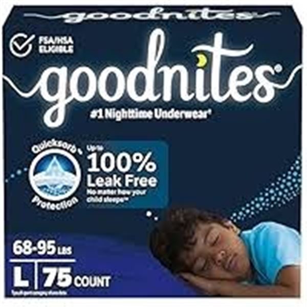 NEW 3 X 25CT GOODNITES BOYS SIZE 10-12