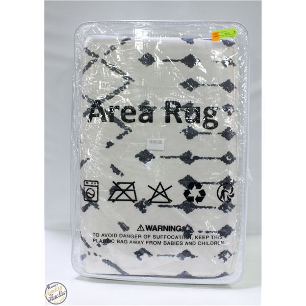 NEW BLACK MOROCCAN 9'X12' GEOMETRIC STAIN AREA RUG