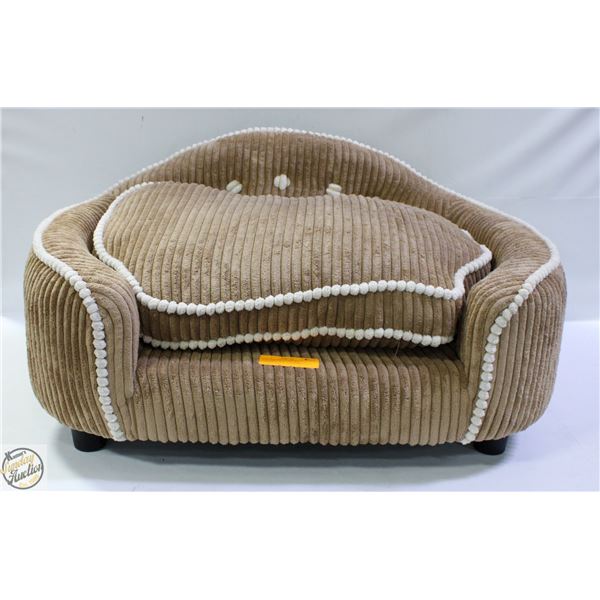 BRAND NEW PET SOFA BROWN ROUND BACK