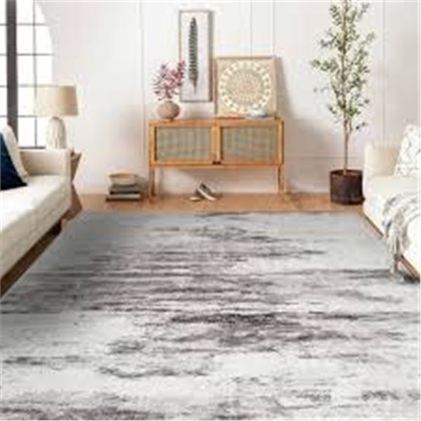 NEW SAFUNION AREA RUG 6.5 X 8.2" ABSTRACT LVORY