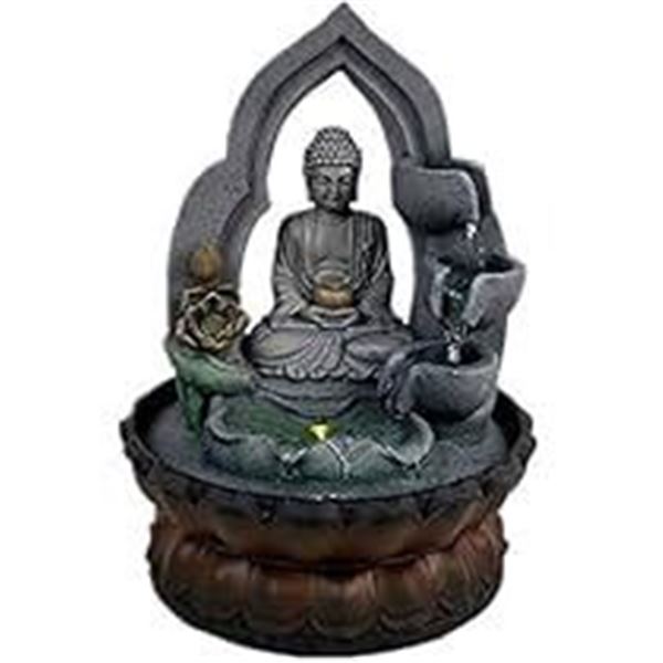 NEW WITH BOX SURPRIZON BUDDHA TABLETOP WATERFALL