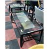 GLASS COFFEE TABLE H-19" + END TABLE H-24"