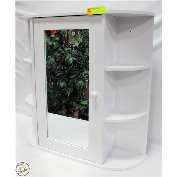 WALL MOUNT WHITE CABINET H-24.75" W-7" L-26"