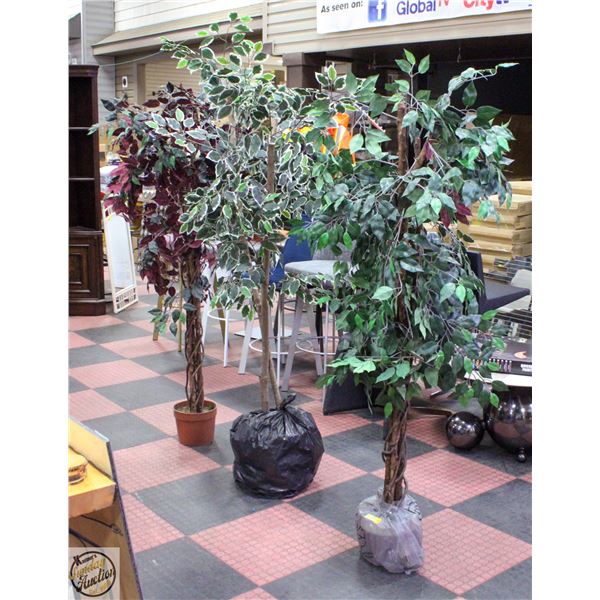 3 ARTIFICIAL DECORATIVE TREES
