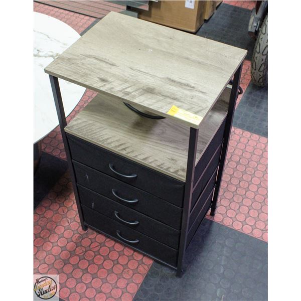 NIGHT STAND WITH 4 SHELVES AND USB / POWER OUTLET