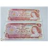 Image 1 : PAIR OF 1974 TWO DOLLAR BILLS